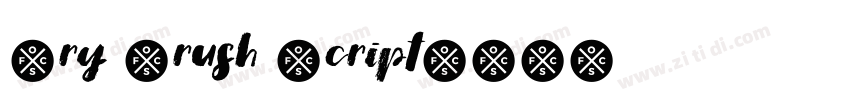 Dry Brush Script字体转换